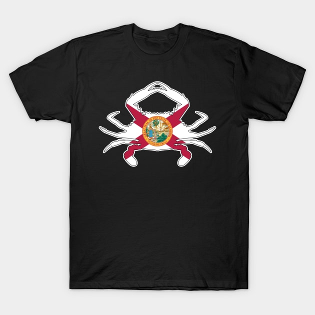 Florida Flag Crab T-Shirt by Wickedcartoons
